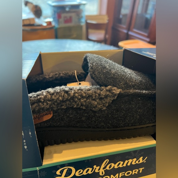 NEW Dearfoams Men's Total Comfort Memory Foam Slippers - SIZE XL 13-14 Gray - Picture 3 of 4